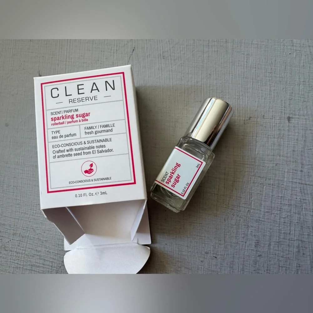 NWT CLEAN RESERVE  Sparkling Sugar EDP with Peach 3 ml